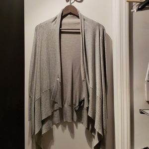 Gray Zara waterfall knit sweater size S